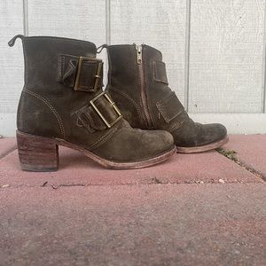 Frye Buckle Booties